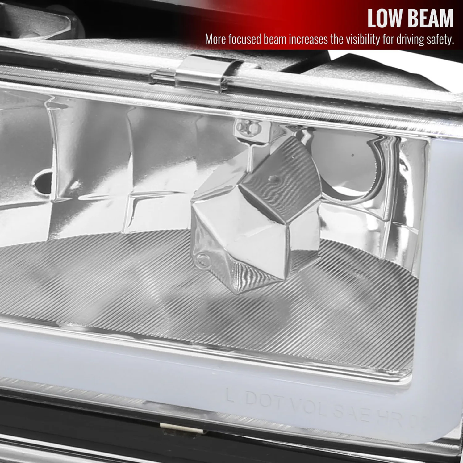 1994-1998 Chevy Silverado/Tahoe/Suburban/C10 Headlights LED Lights Chrome - Image 3
