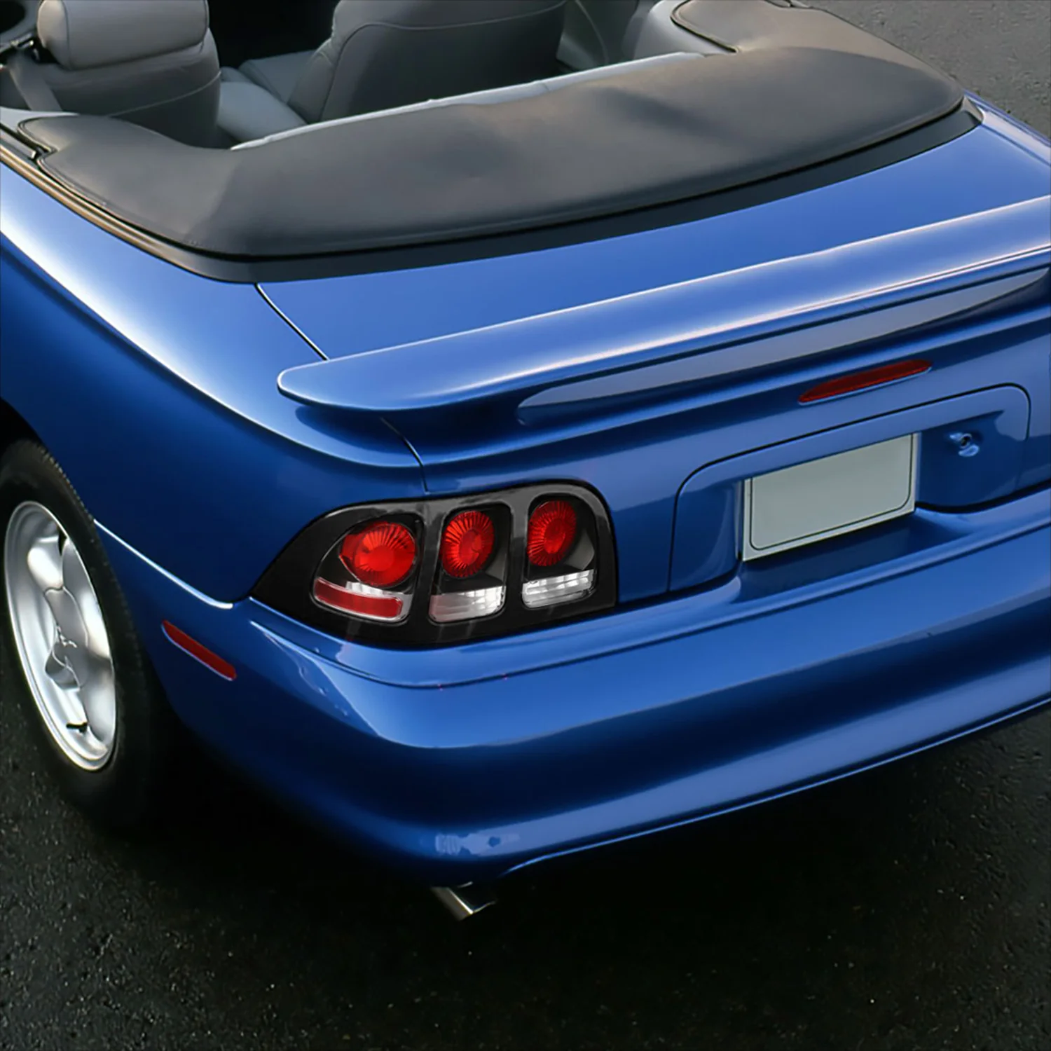 1994-1998 Ford Mustang Tail Lights Matte Black Housing/Clear Lens - Image 10