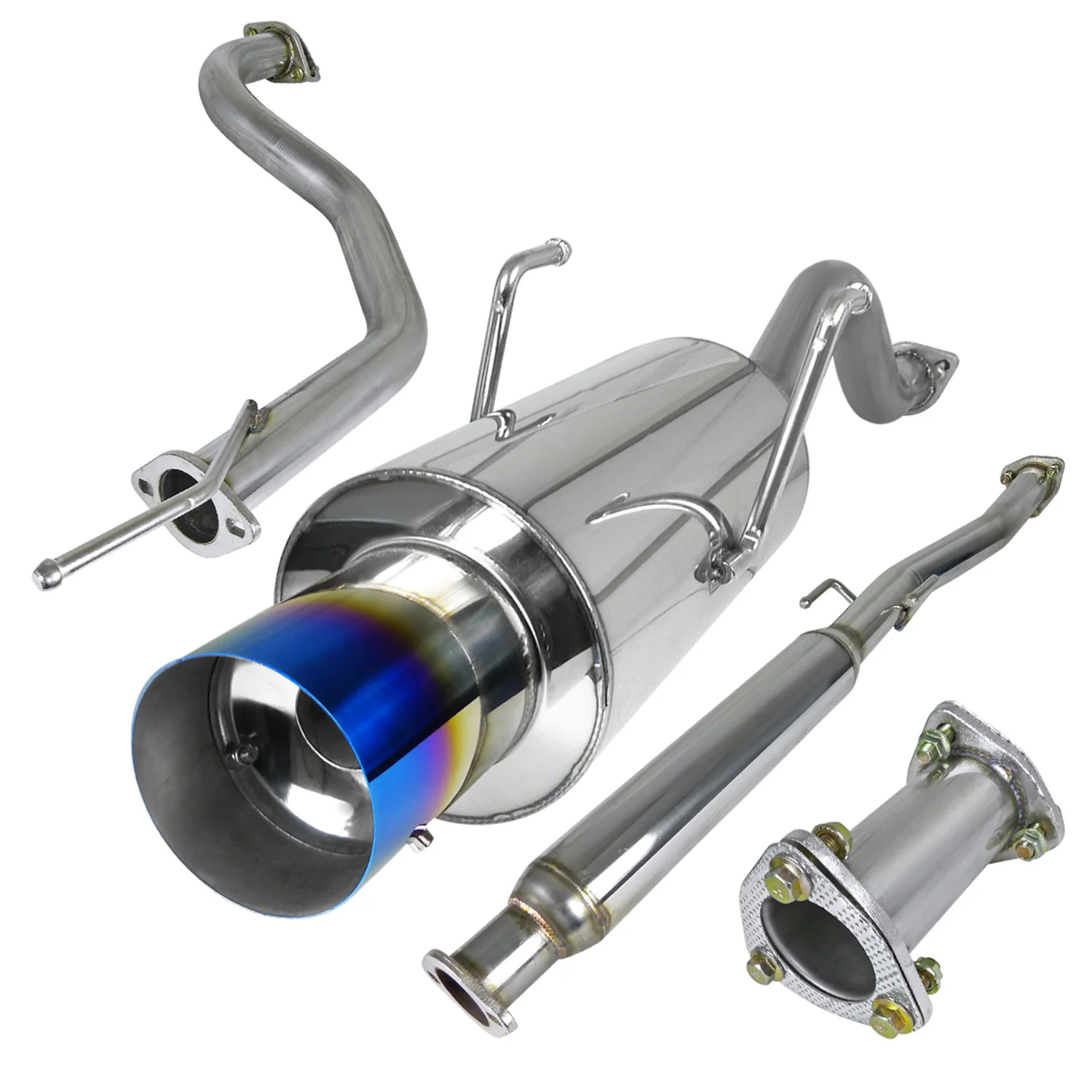 1994-2001 Acura Integra Hatchback GS-R Steel N1 Catback Exhaust Burnt Tip - Image 10