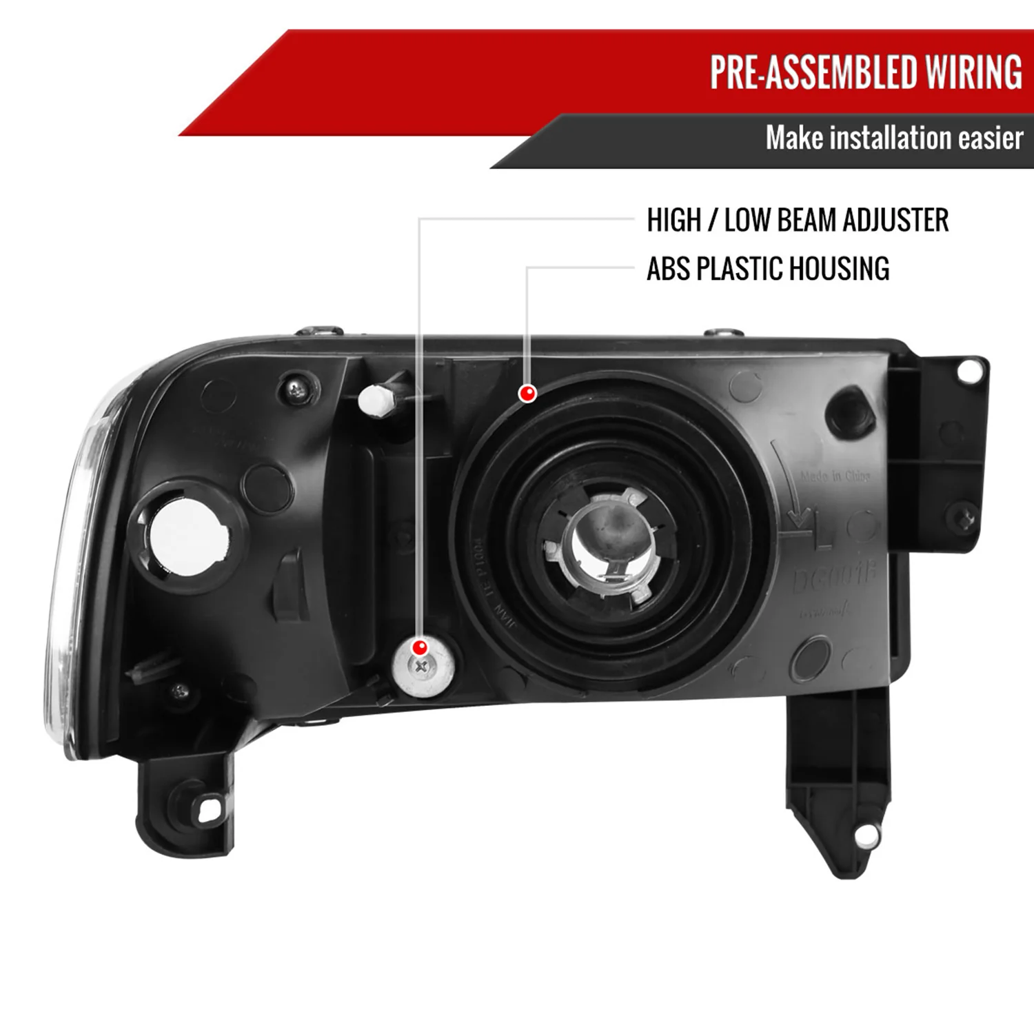 1994-2001 Dodge RAM 1500 2500 3500 Factory Headlights Chrome/Clear - Image 8
