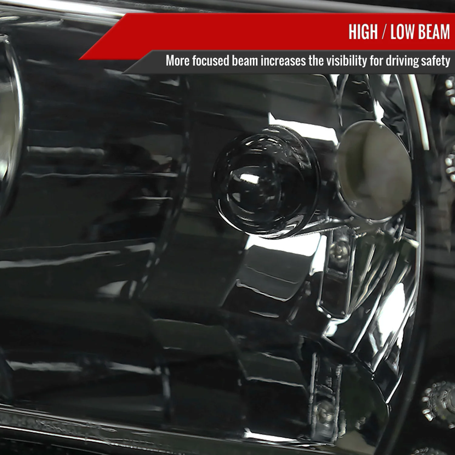 1994-2001 Dodge RAM 1500 2500 3500 Factory Headlights Chrome/Smoke - Image 3