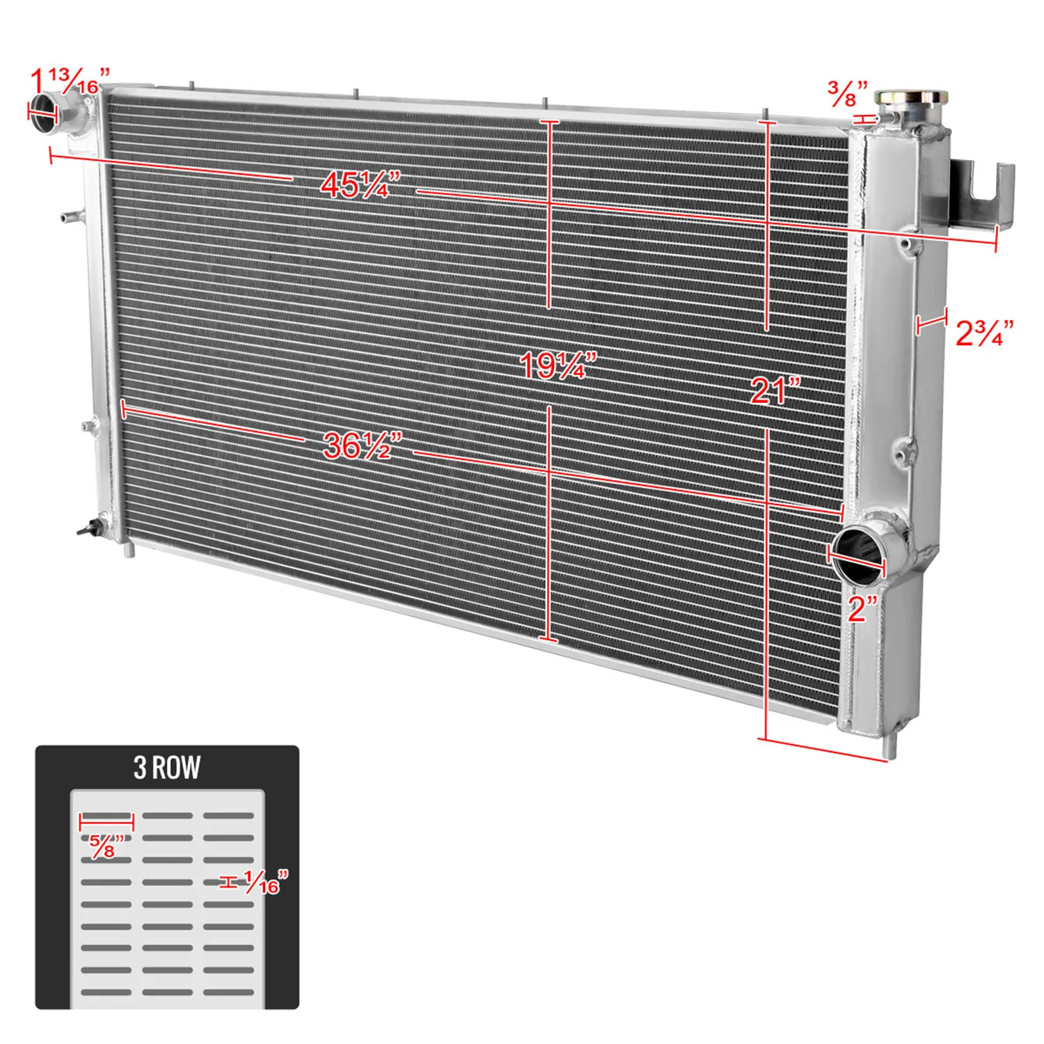 1994-2002 Dodge RAM 2500/3500 Quad Cab 5.9L Turbo Diesel 3-Row Radiator - Image 2