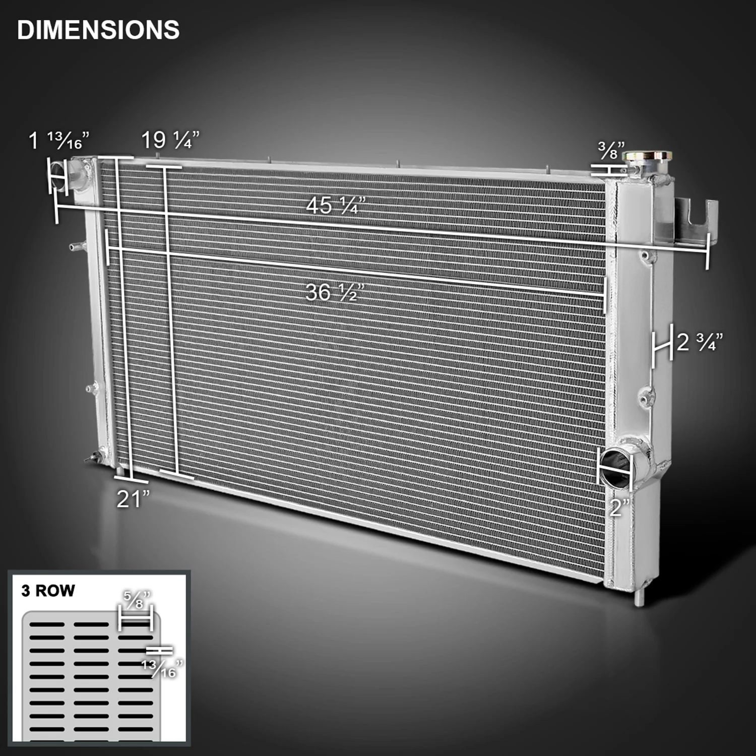 1994-2002 Dodge RAM 2500/3500 Quad Cab 5.9L Turbo Diesel 3-Row Radiator - Image 9