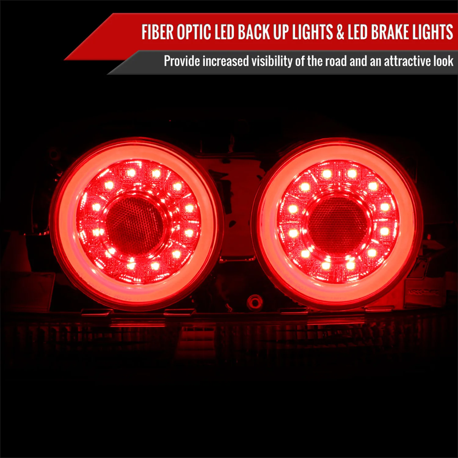 1995-1998 Nissan Skyline GT R33 JDM Red LED Tail Lights Chrome/Red Lens - Image 2