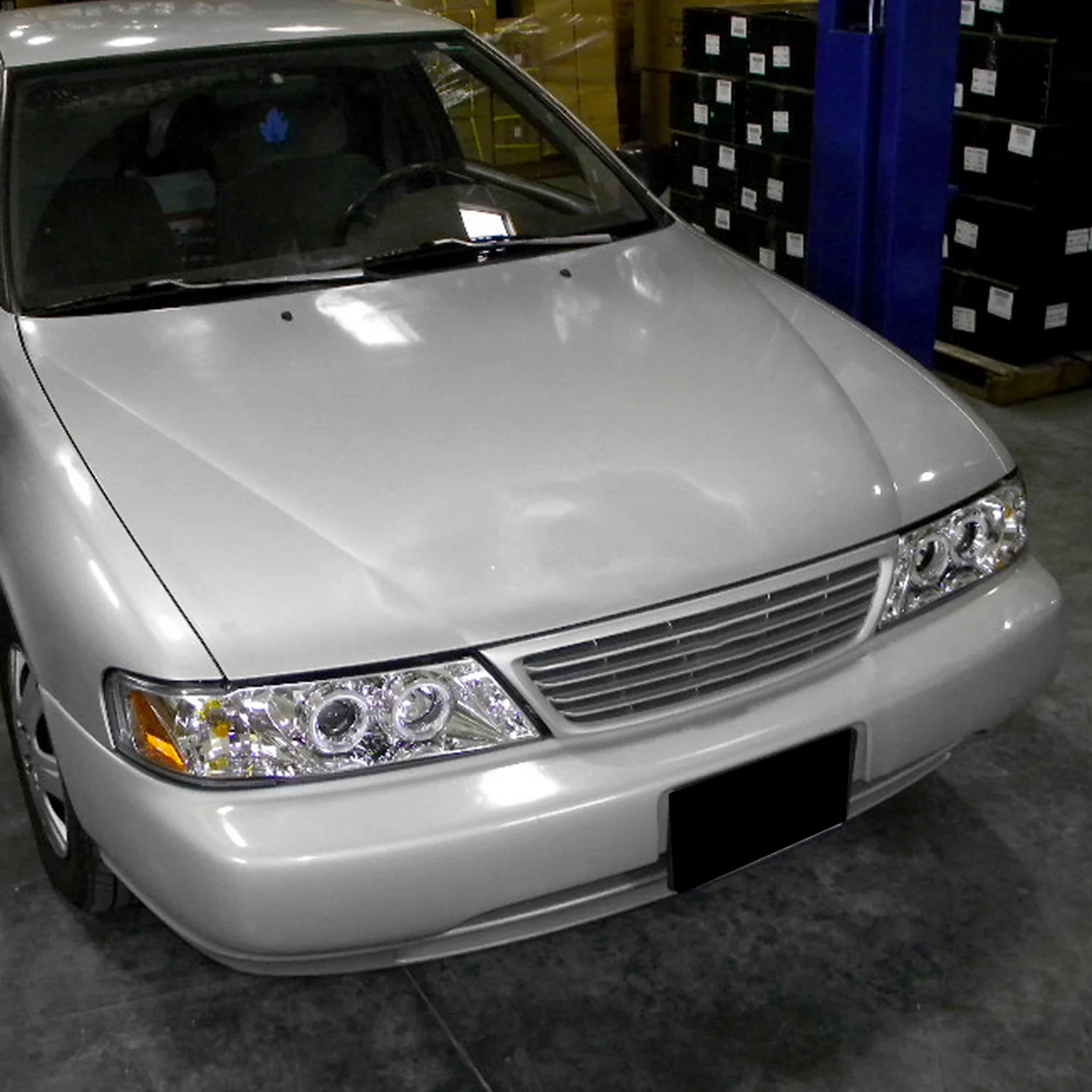 1995-1999 Nissan Sentra/200SX Dual Halo Projector Headlights Chrome/Clear Lens - Image 9