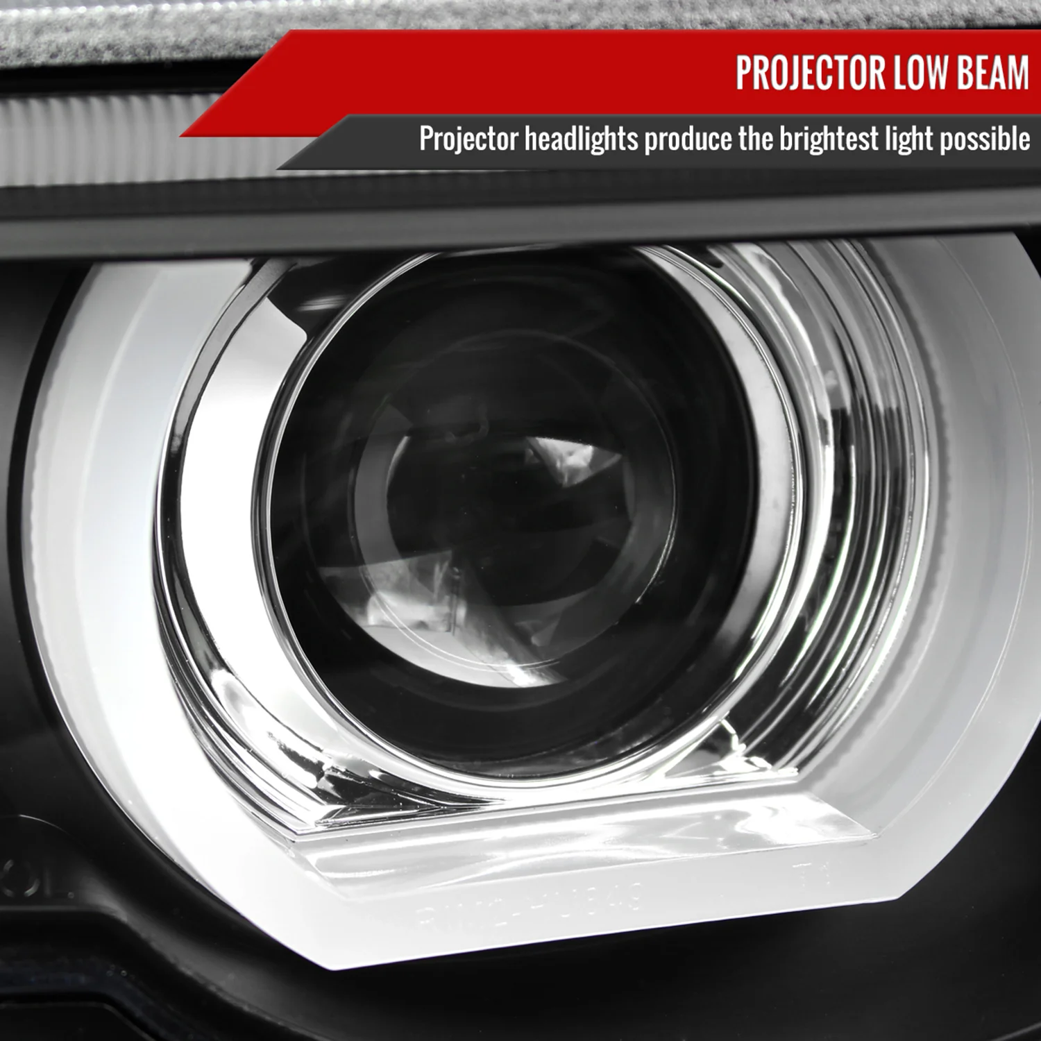 1995-2001 BMW E38 7 Series LED Bar Dual Halo Projector Headlights Matt Black - Image 3
