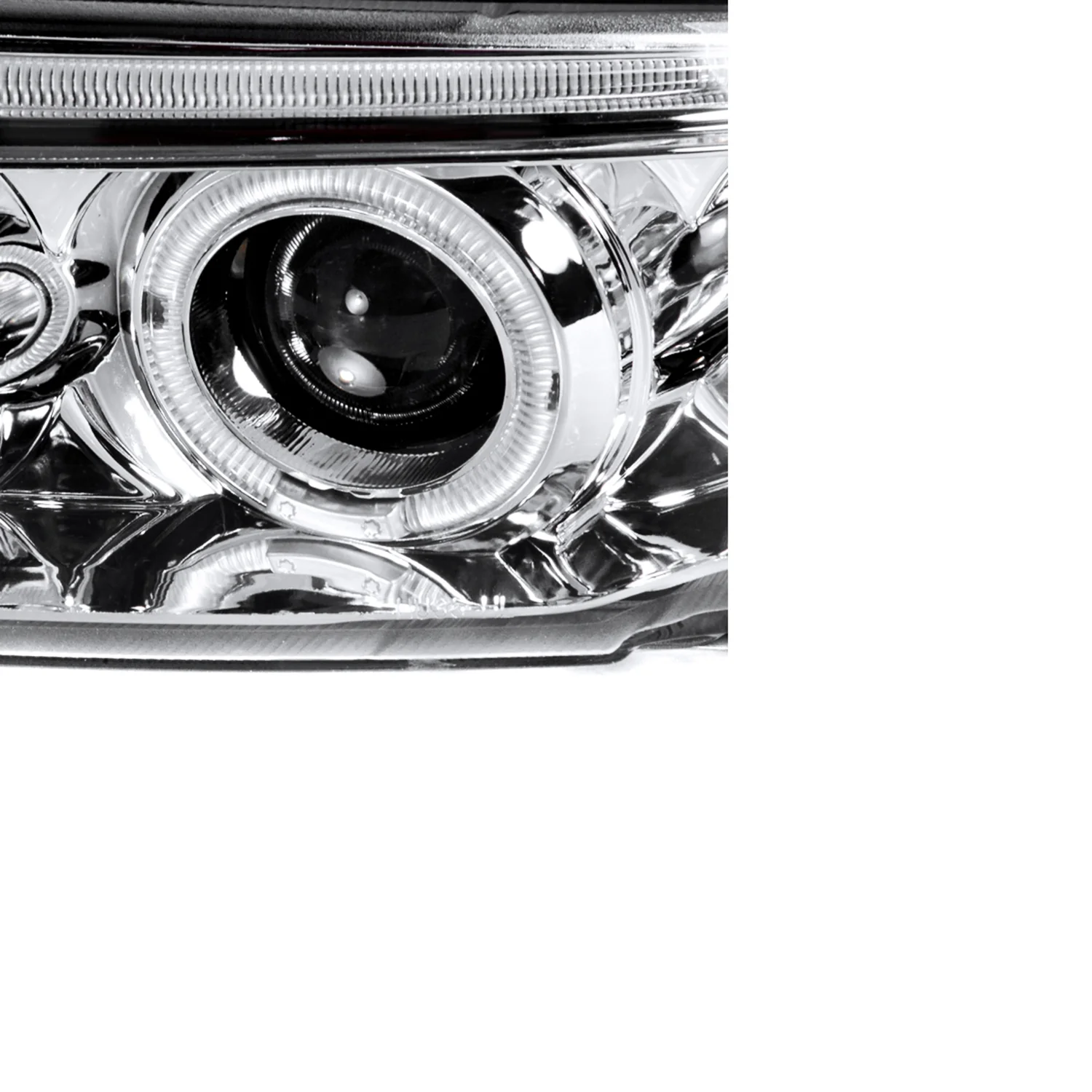1996-1999 Audi A4 Dual Halo Projector Headlights Chrome Housing/Clear Lens - Image 4