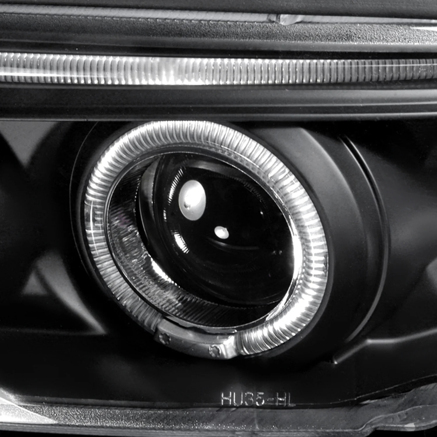 1996-1999 Audi A4 Dual Halo Projector Headlights Matte Black/Clear Lens - Image 4