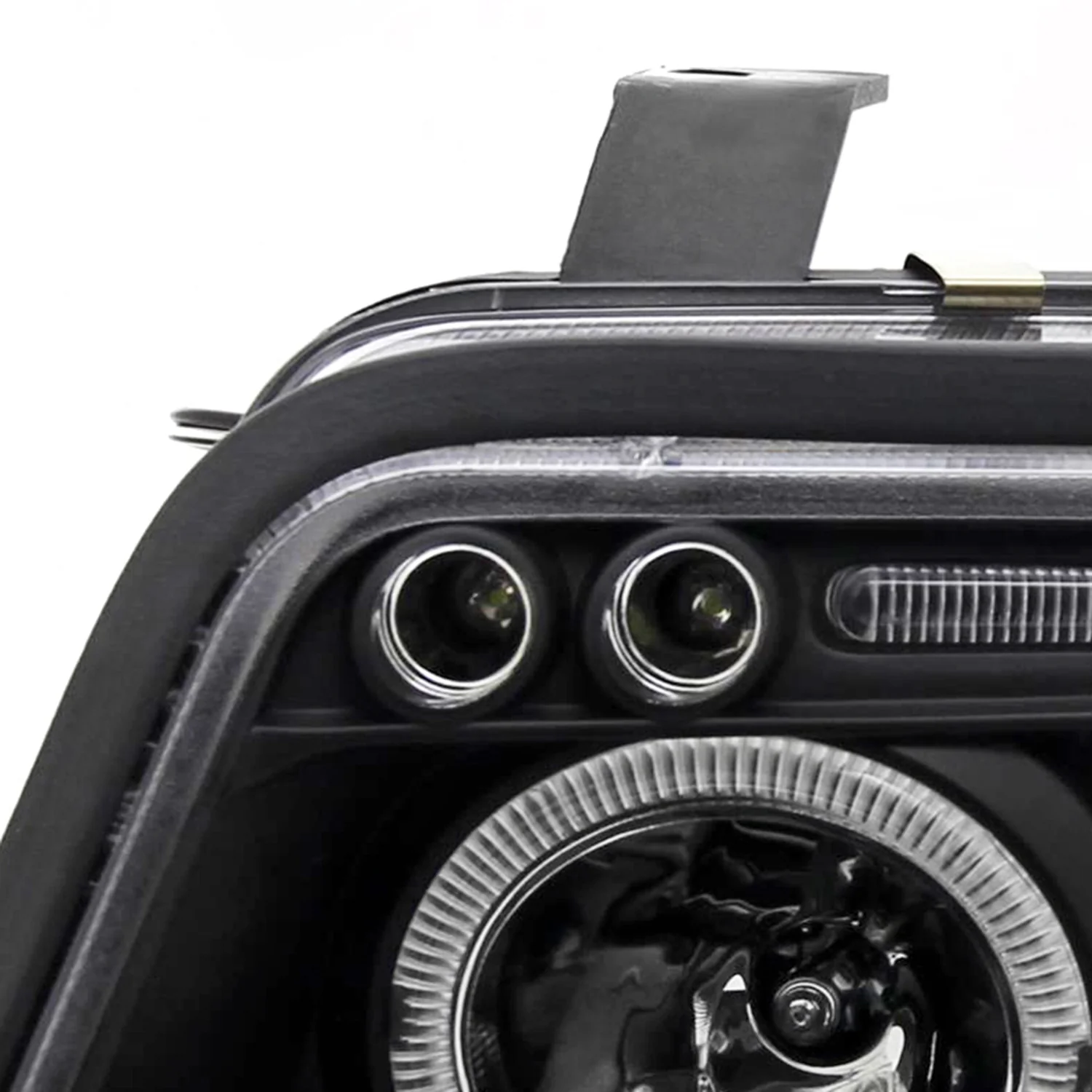 1996-1999 Audi A4 Dual Halo Projector Headlights Matte Black/Clear Lens - Image 5
