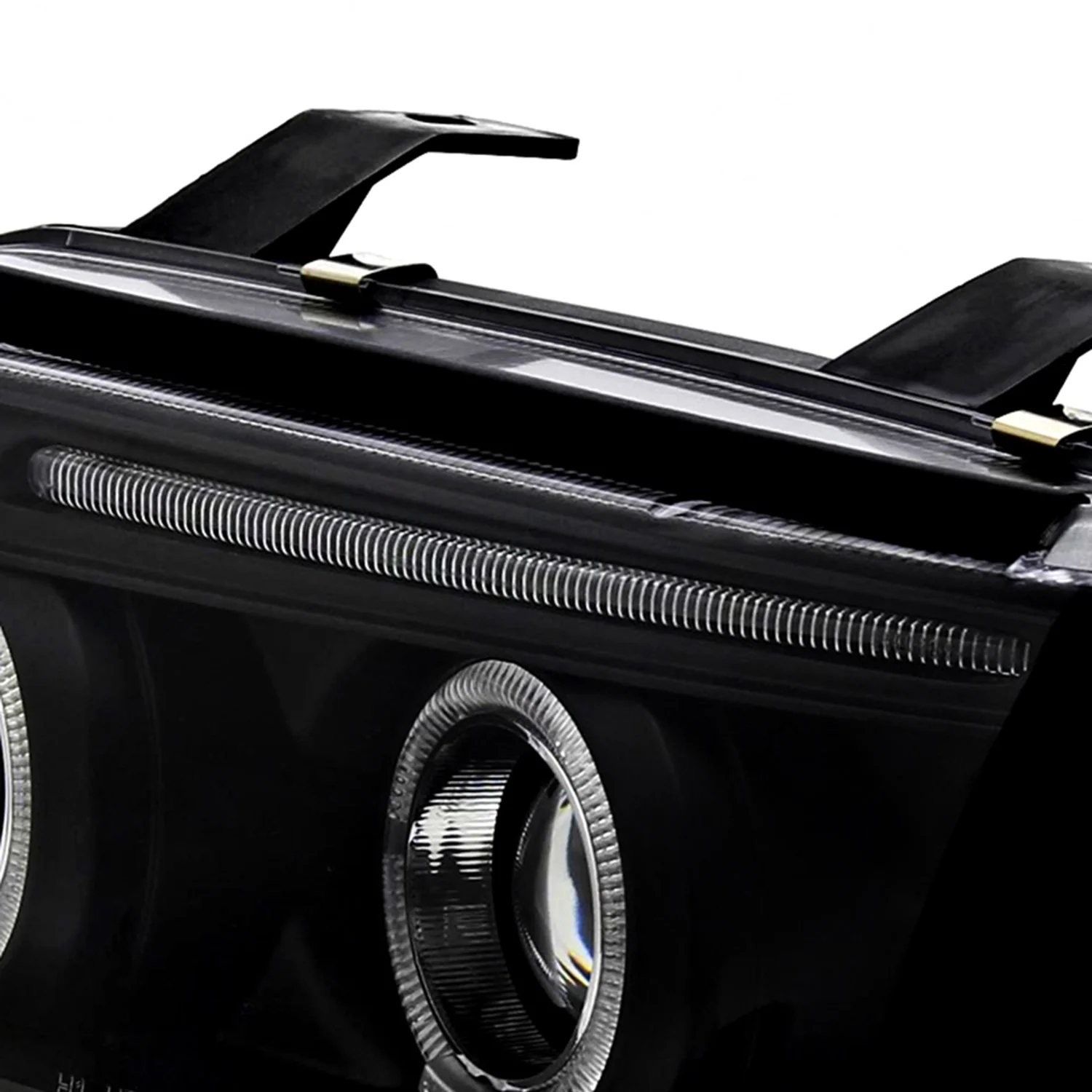 1996-1999 Audi A4 Dual Halo Projector Headlights Matte Black/Clear Lens - Image 6