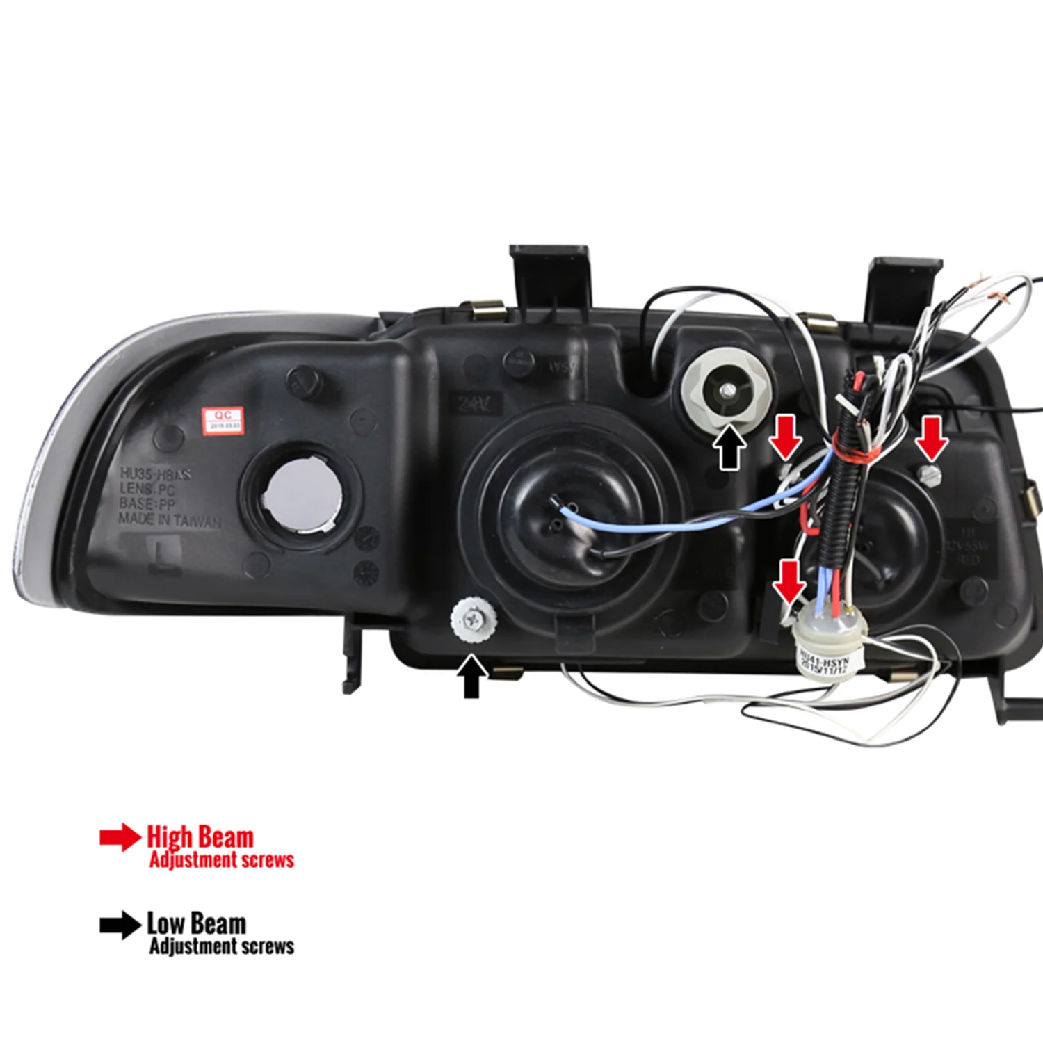 1996-1999 Audi A4 Dual Halo Projector Headlights Matte Black/Clear Lens - Image 9