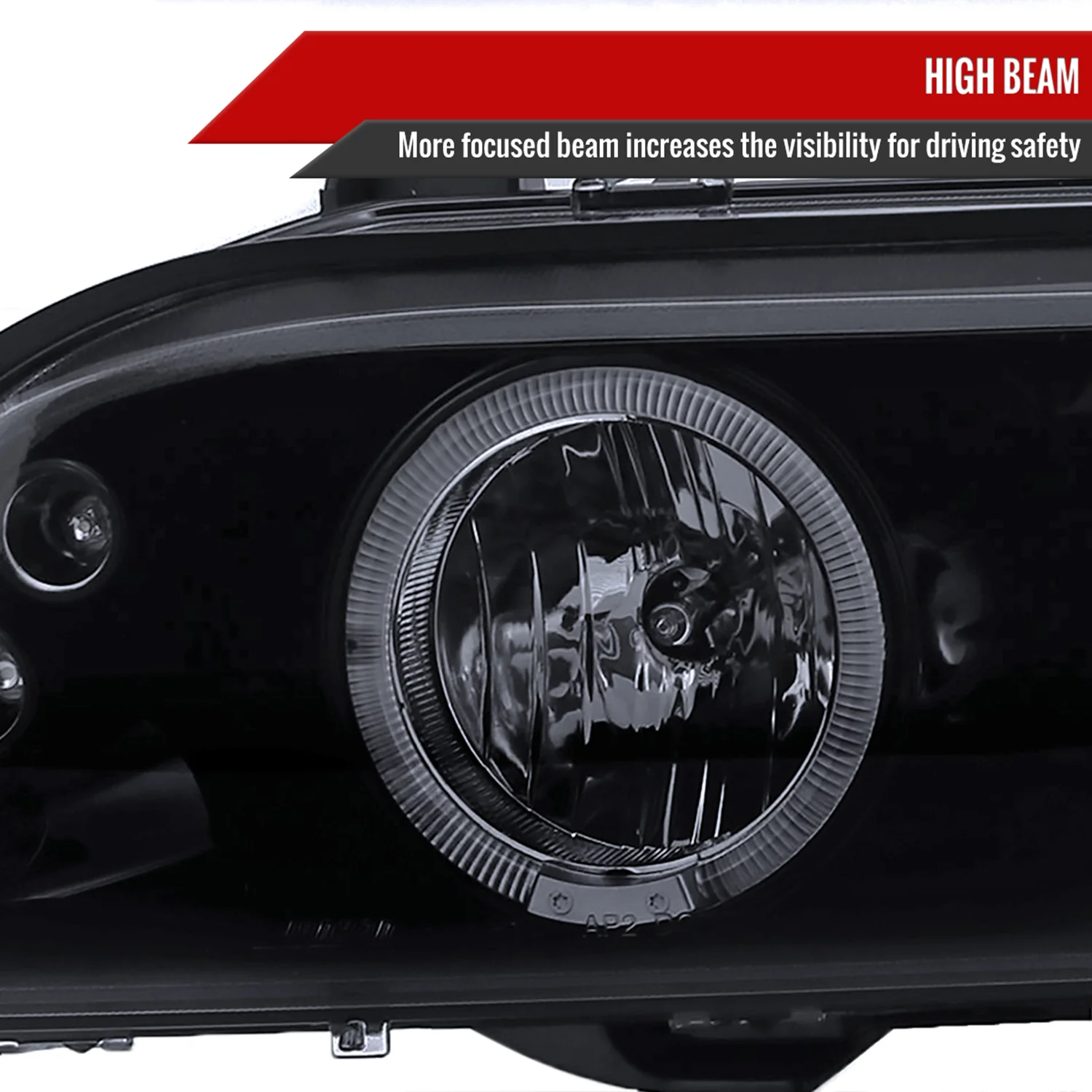 1996-2003 BMW E39 5 Series Dual Halo Projector Headlights Glossy Black/Smoke - Image 4