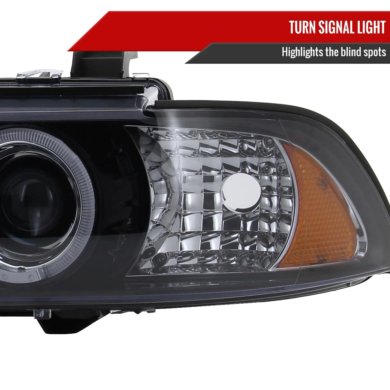 1996-2003 BMW E39 5 Series Dual Halo Projector Headlights Glossy Black/Smoke - Image 5