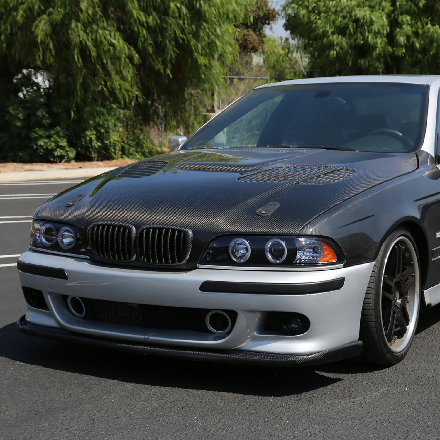 1996-2003 BMW E39 5 Series Dual Halo Projector Headlights Glossy Black/Smoke - Image 9