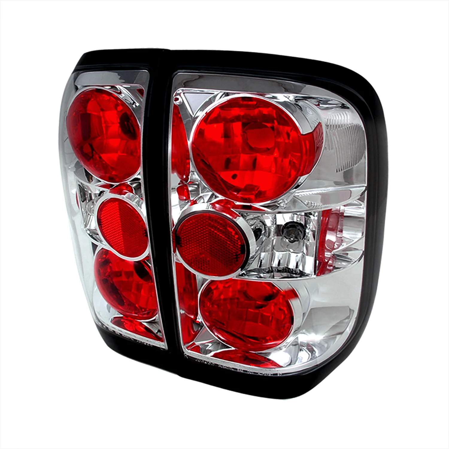 1996-2004 Nisssan Pathfinder/ Infiniti QX4 Tail Lights Chrome/Clear Lens
