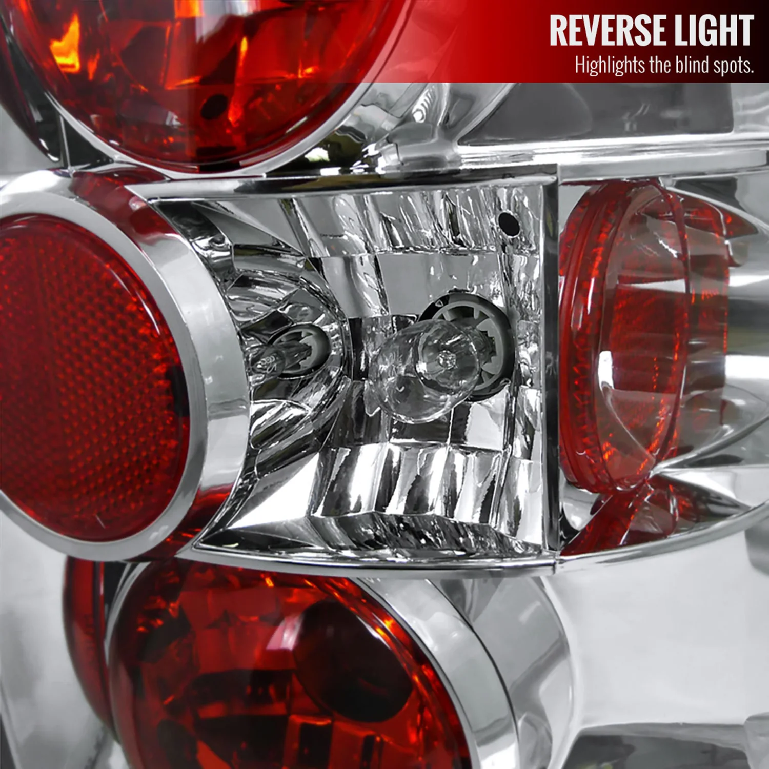 1996-2004 Nisssan Pathfinder/ Infiniti QX4 Tail Lights Chrome/Clear Lens - Image 4
