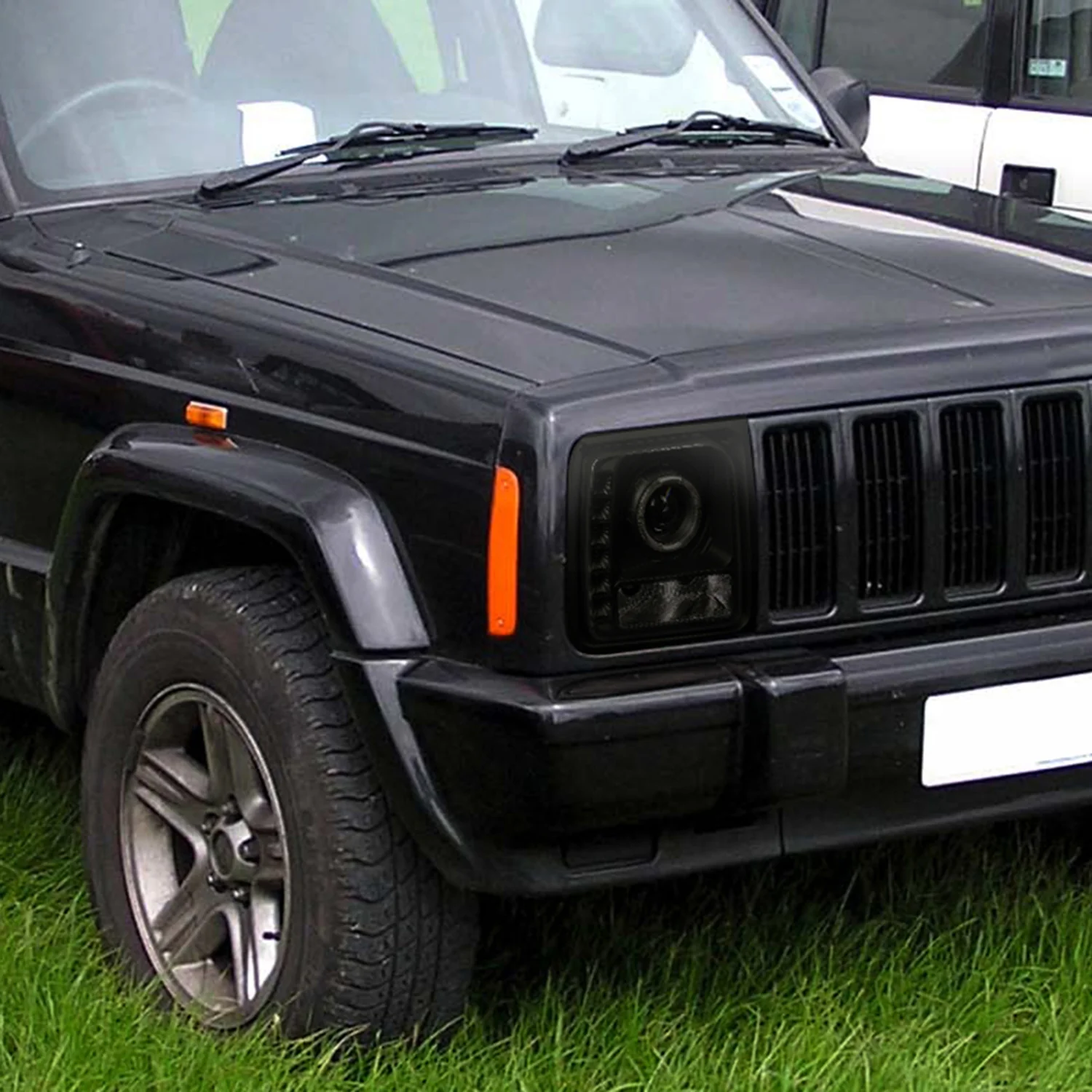 1997-2001 Jeep Cherokee Halo Projector Headlights SMD LED Light Black/Smoke - Image 10