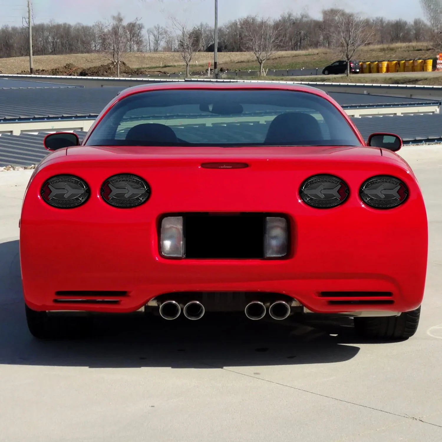 1997-2004 Chevy Corvette C5 4 PC White LED Bar Tail Lights Chrome/Dark Smoke - Image 10
