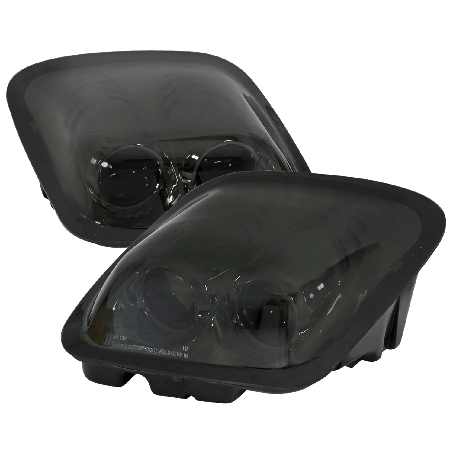 1997-2004 Chevy Corvette C5 H7 Projector Headlights Chrome/Smoke Lens