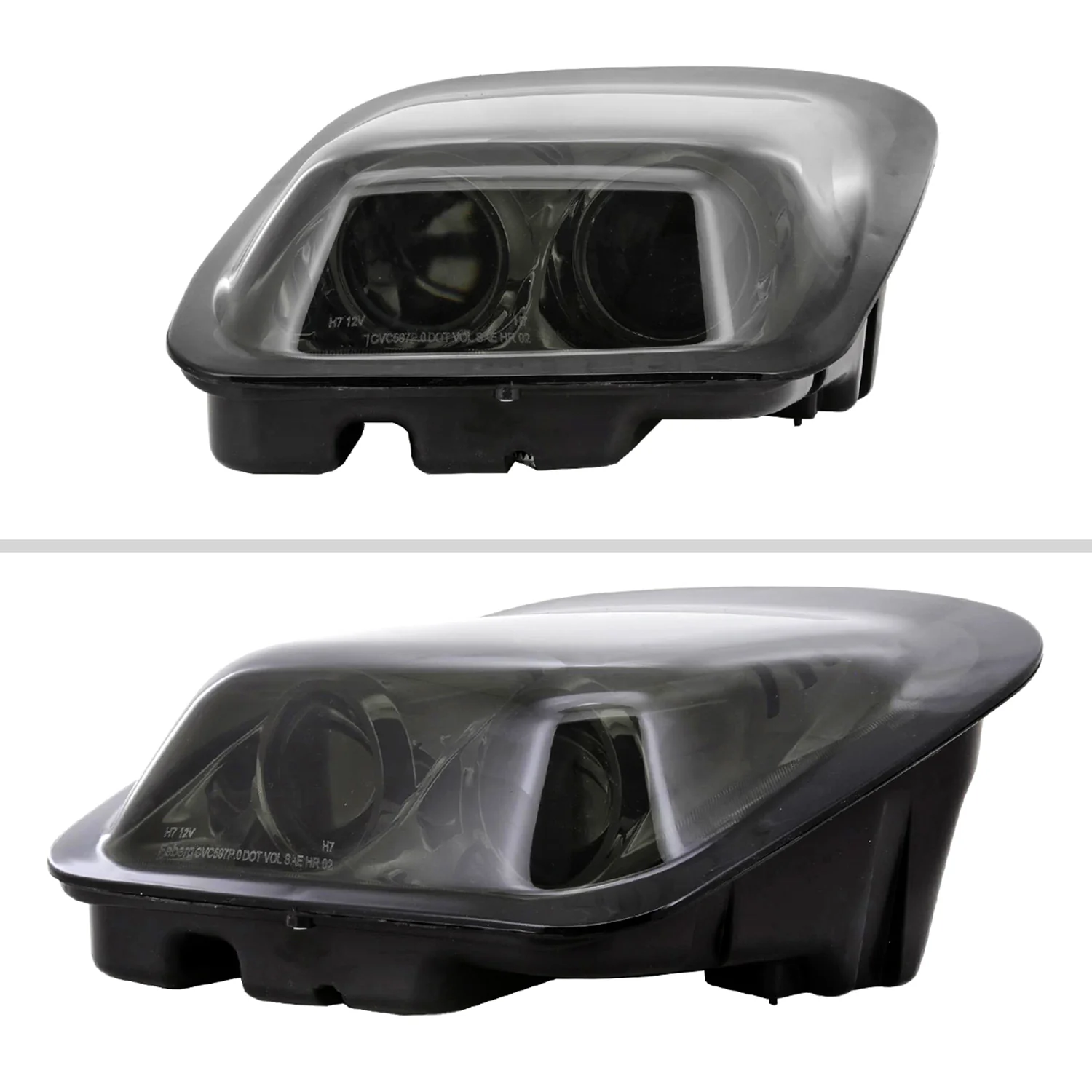 1997-2004 Chevy Corvette C5 H7 Projector Headlights Chrome/Smoke Lens - Image 2