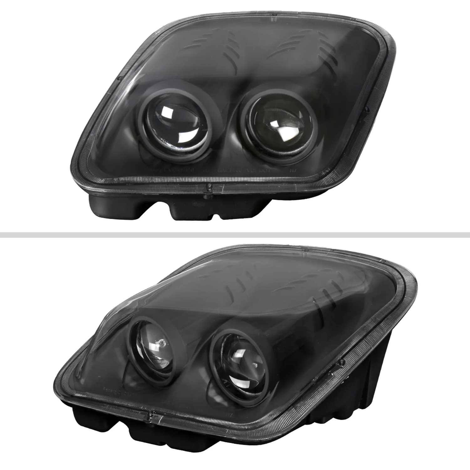 1997-2004 Chevy Corvette C5 H7 Projector Headlights Matte Black/Clear Lens - Image 2