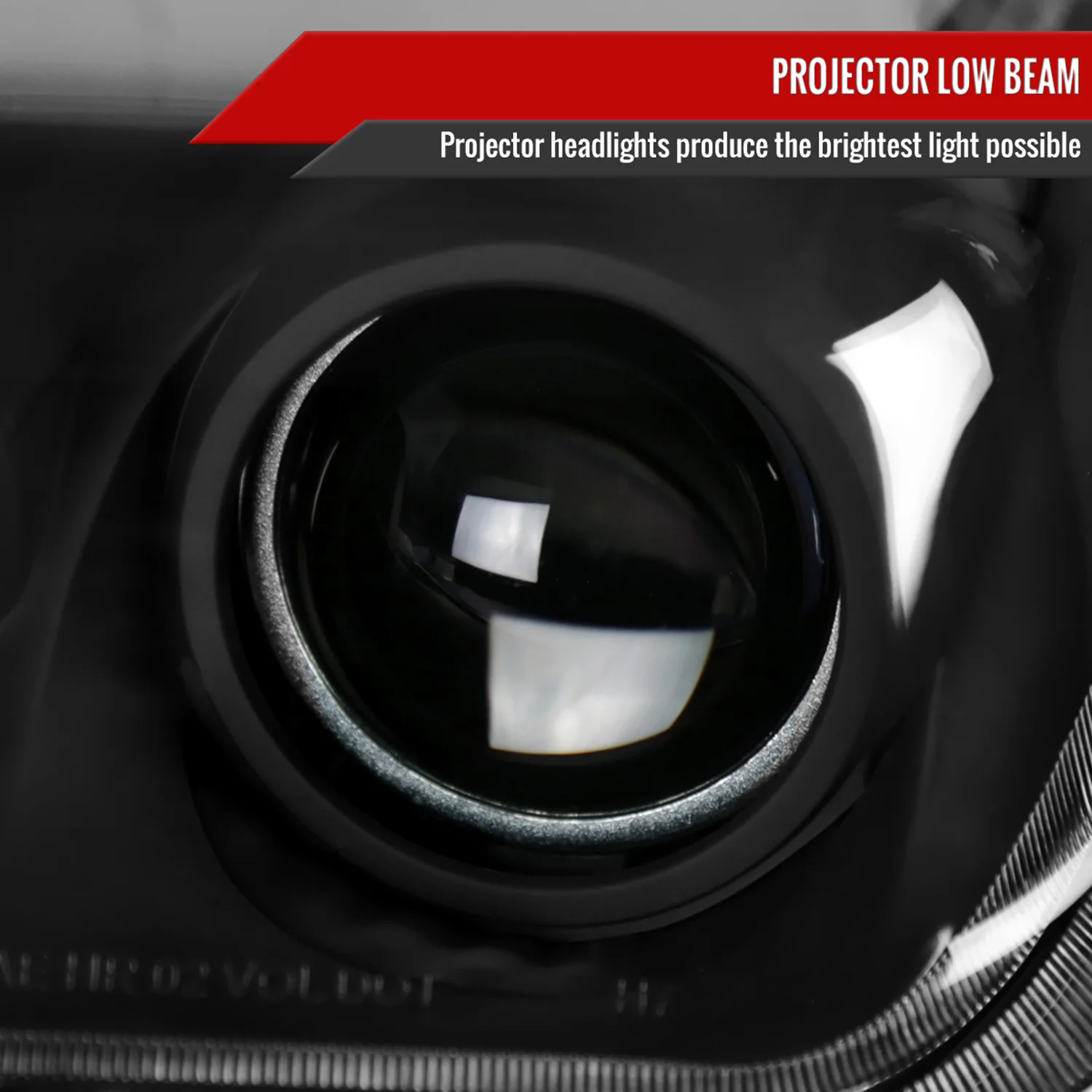 1997-2004 Chevy Corvette C5 H7 Projector Headlights Matte Black/Clear Lens - Image 3