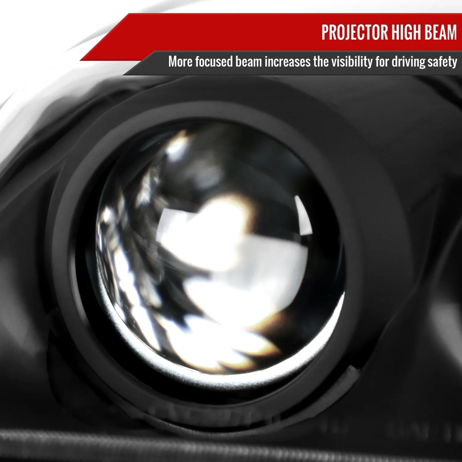1997-2004 Chevy Corvette C5 H7 Projector Headlights Matte Black/Clear Lens - Image 4