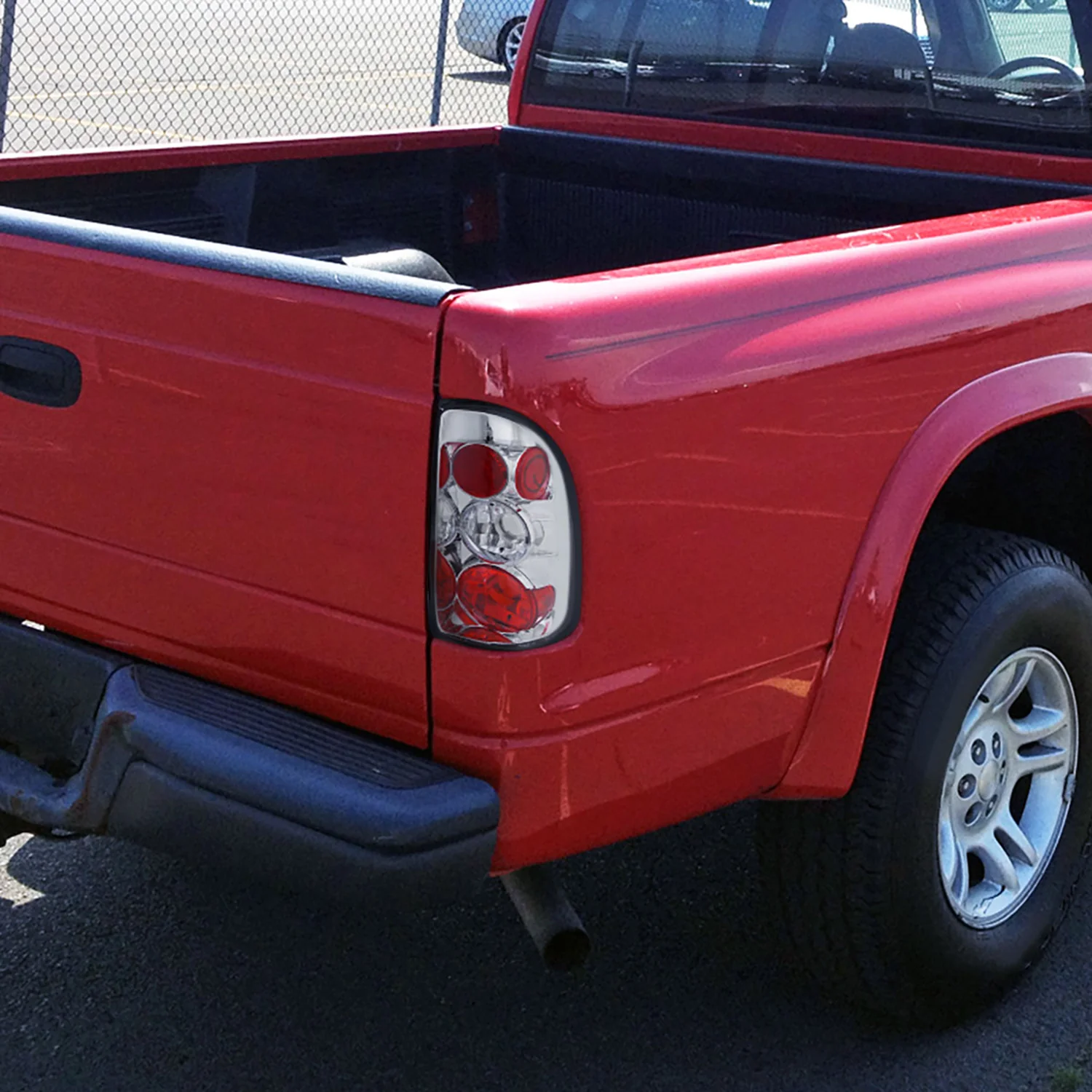 1997-2004 Dodge Dakota Tail Lights Chrome Housing/Clear Lens - Image 10