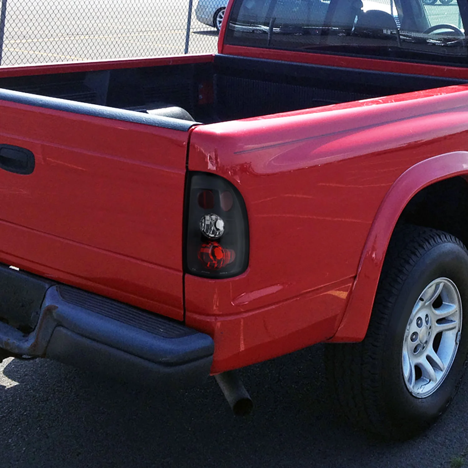 1997-2004 Dodge Dakota Tail Lights Matte Black Housing/Clear Lens - Image 10