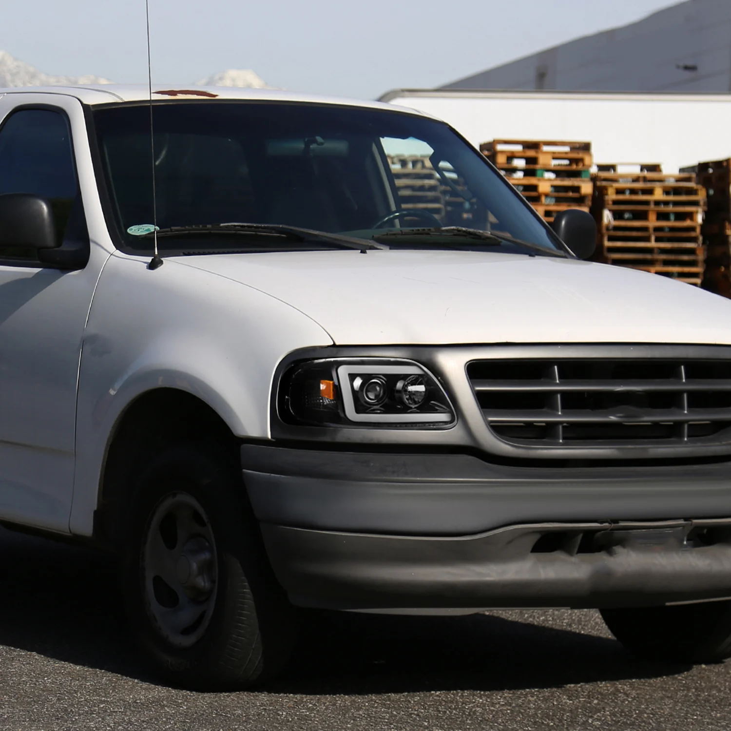 1997-2004 Ford F-150 / 1997-2002 Expedition LED CBar Projector Headlights Black - Image 10