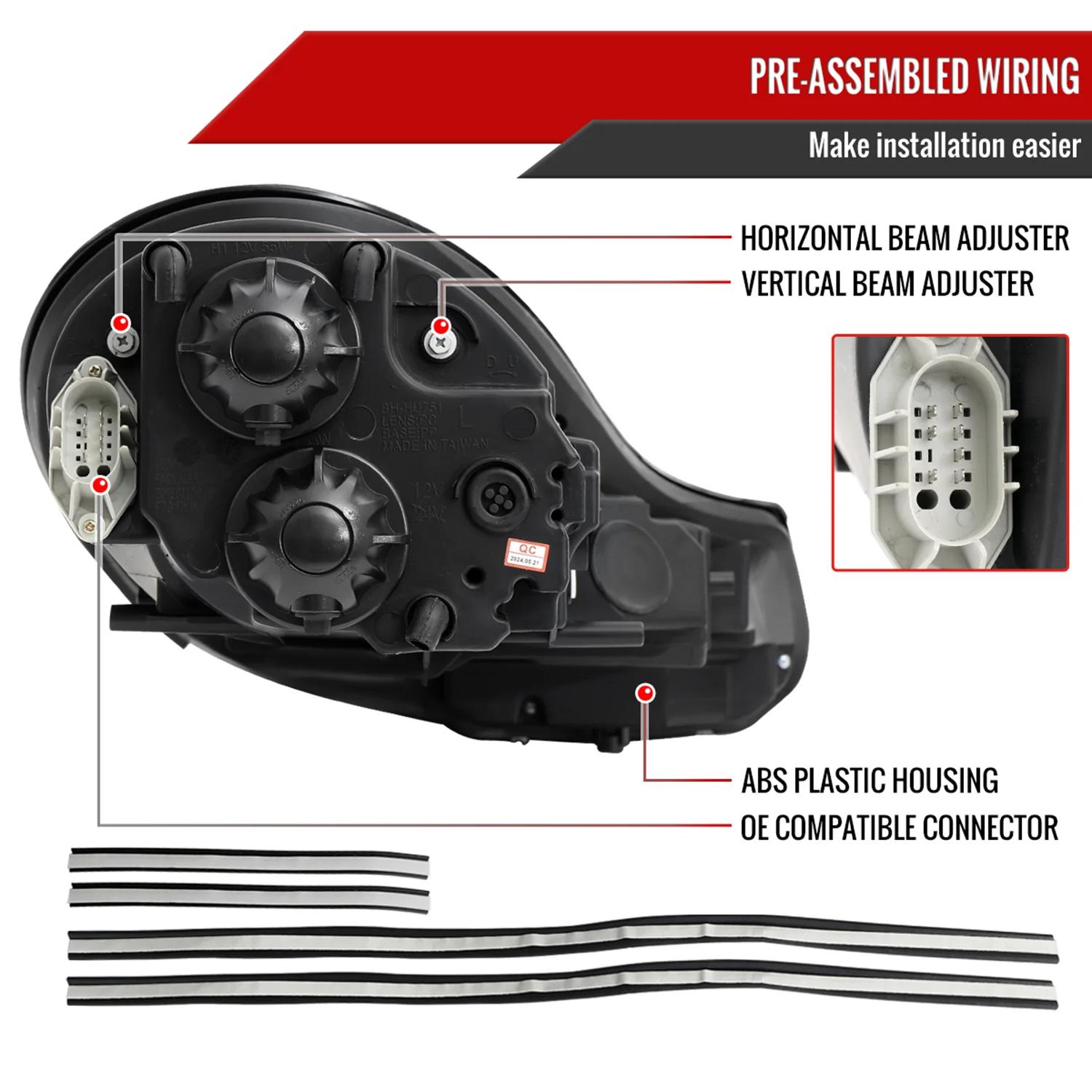 1997-2004 Porsche Boxster 986/911 996 LED Light Headlights Signal Lights Black - Image 7