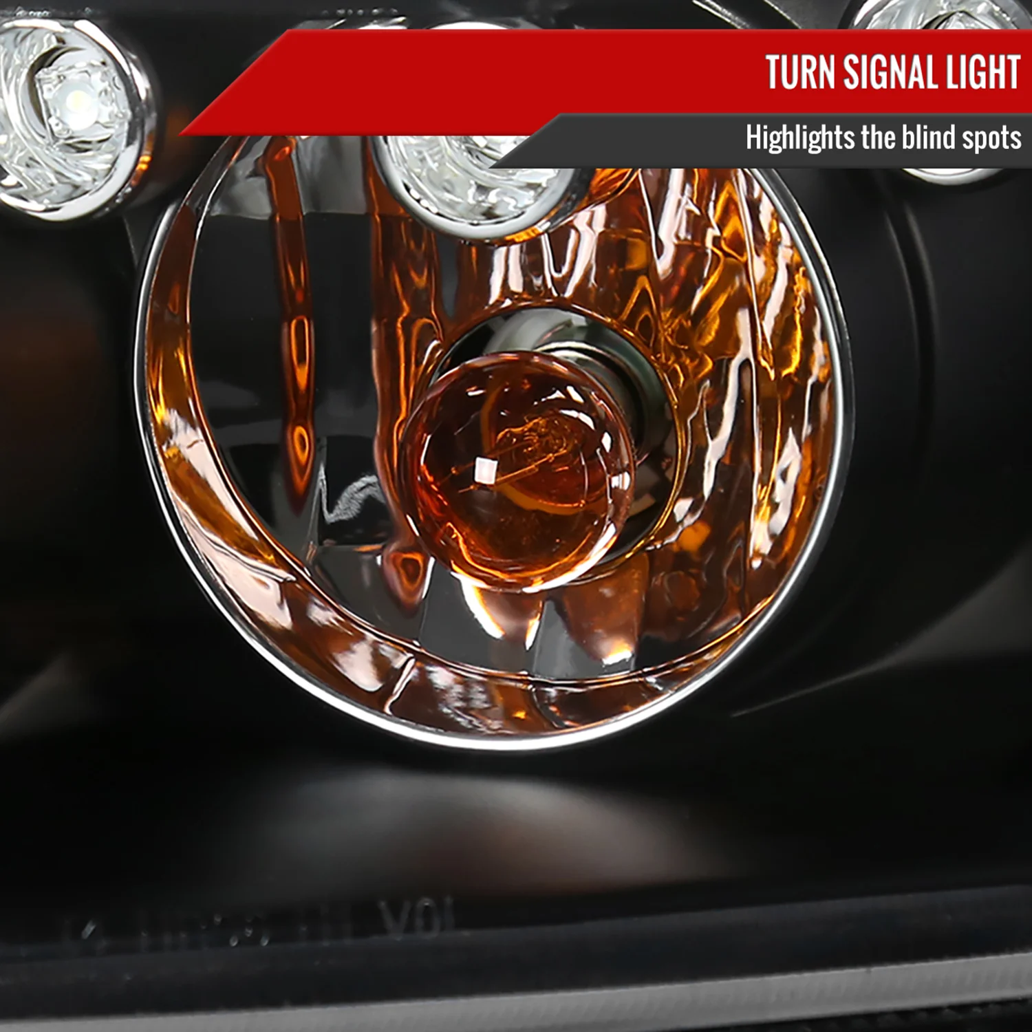1997-2005 Chevy Malibu/Oldsmobile Cutlass Dual Halo Projector Headlights Black - Image 6