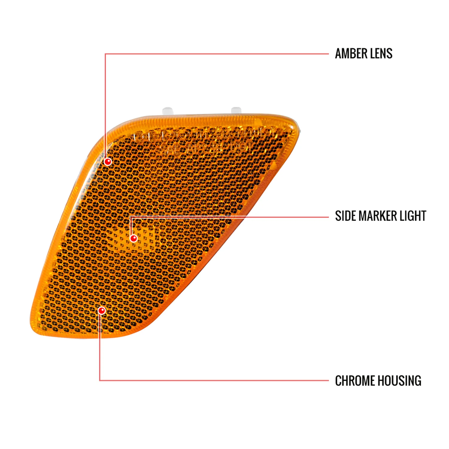 1997-2006 Jeep Wrangler Amber Lens Side Marker Signal Lights - Image 8
