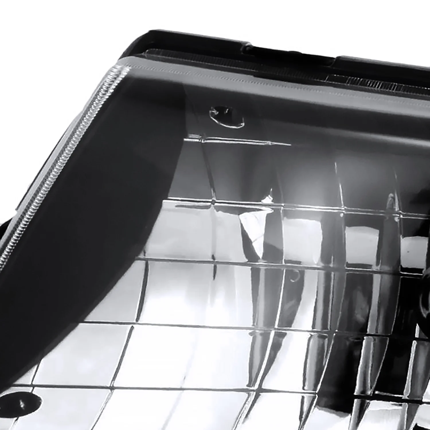 1998-2000 Ford Ranger Factory Style Crystal Headlights Matte Black/Clear Lens - Image 3
