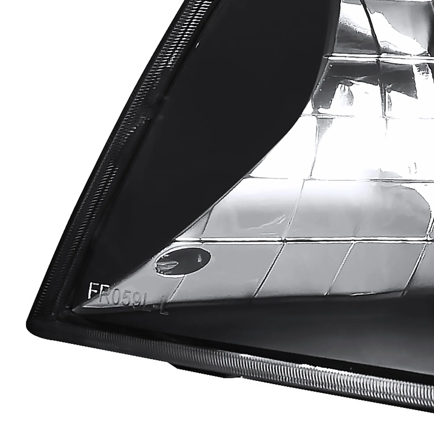1998-2000 Ford Ranger Factory Style Crystal Headlights Matte Black/Clear Lens - Image 4