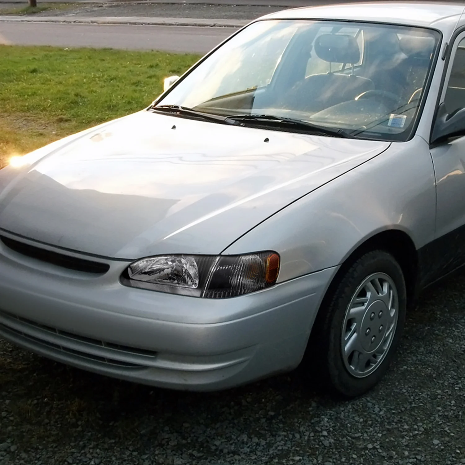 1998-2000 Toyota Corolla Factory Crystal Headlights Corner Lights&Bulbs Black - Image 10