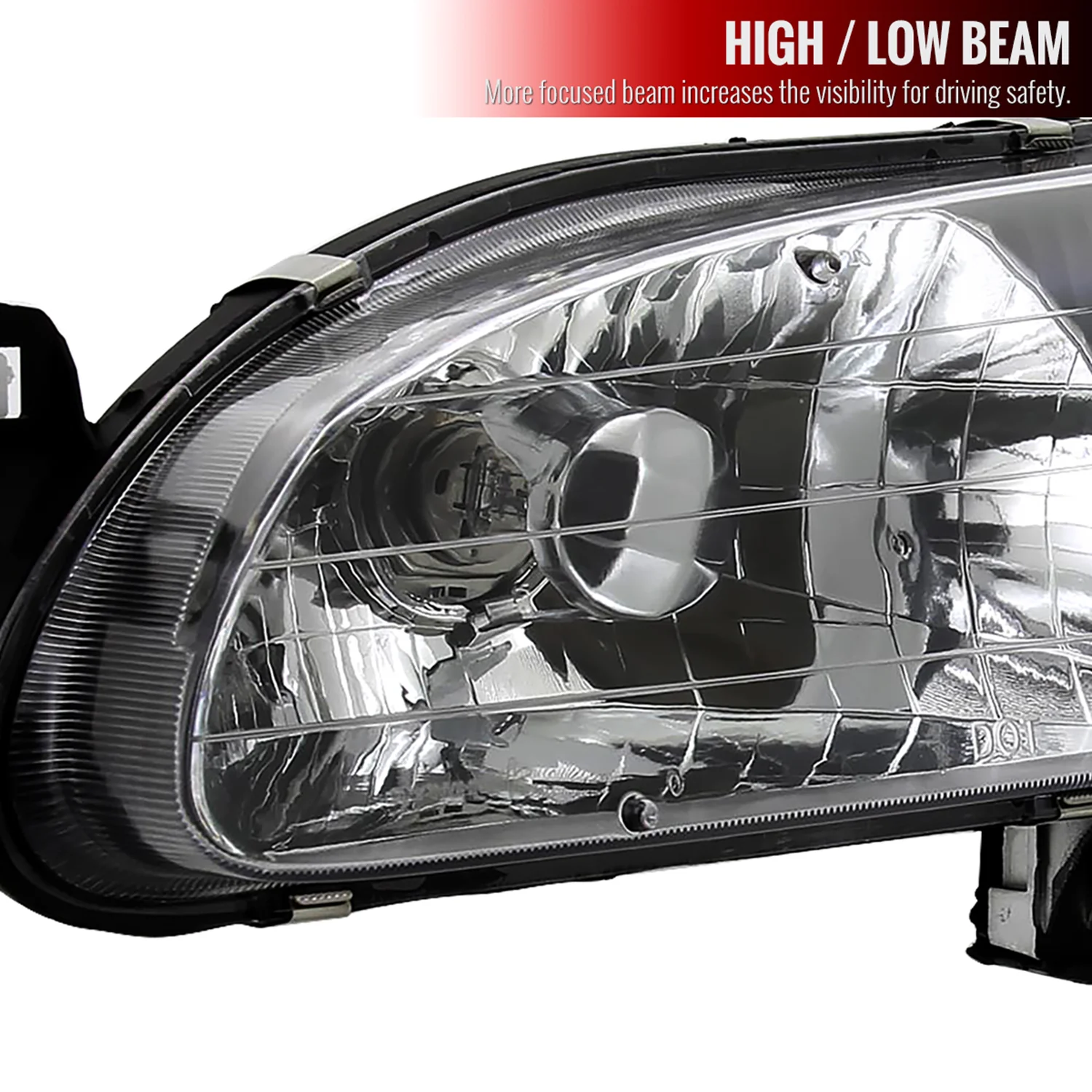 1998-2000 Toyota Corolla Factory Crystal Headlights Corner Lights&Bulbs Black - Image 3