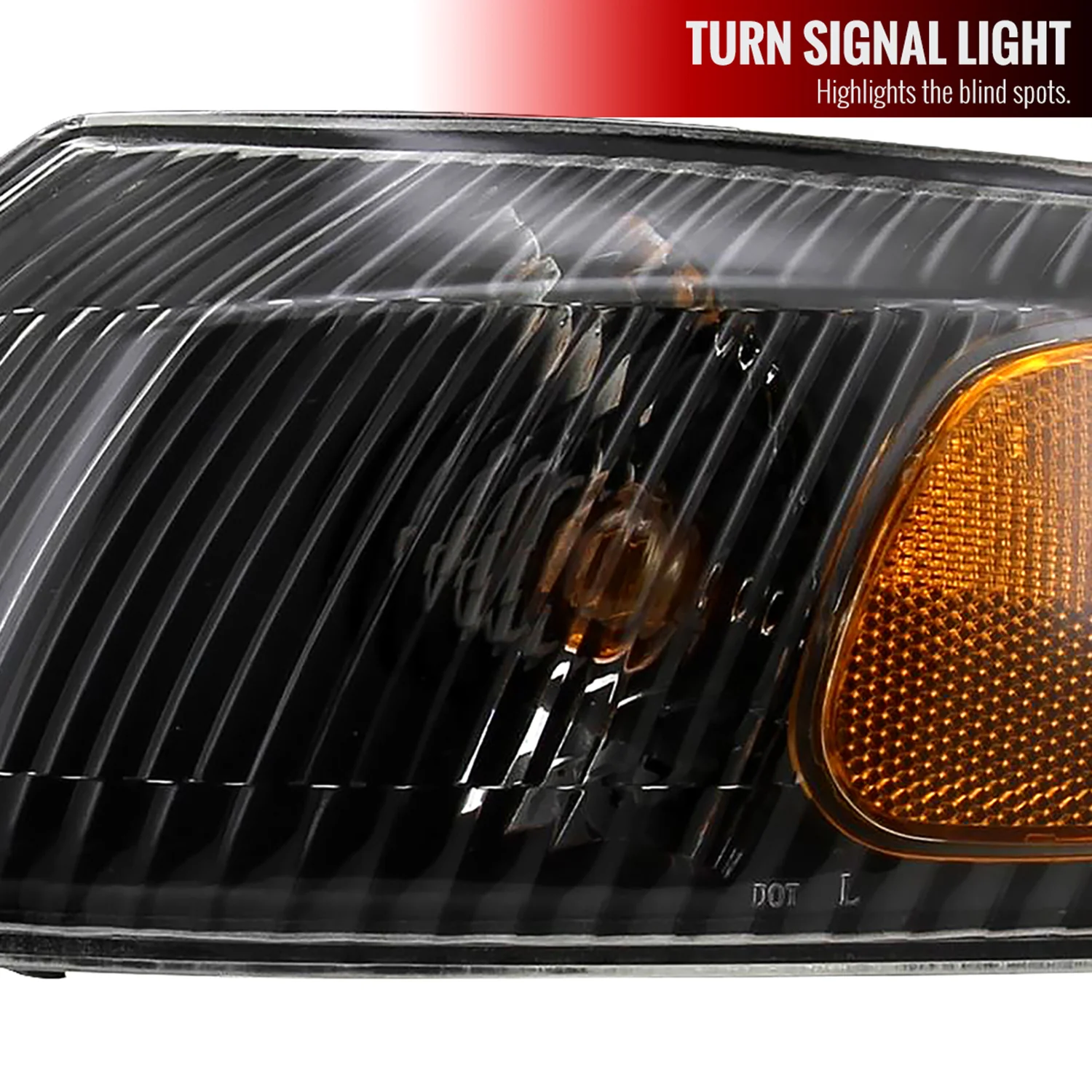 1998-2000 Toyota Corolla Factory Crystal Headlights Corner Lights&Bulbs Black - Image 4