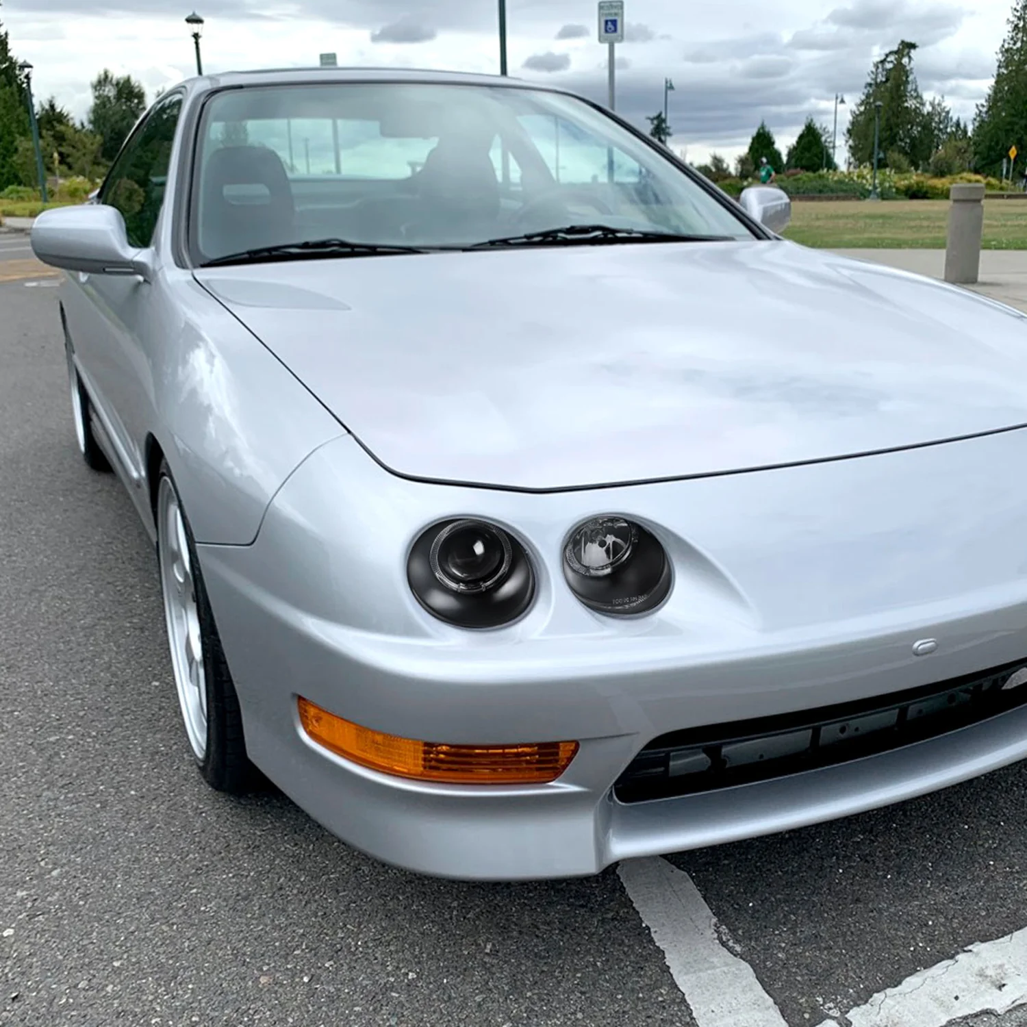 1998-2001 Acura Integra 3/4DR Dual Halo Projector Headlights Matt Black/Clear - Image 10