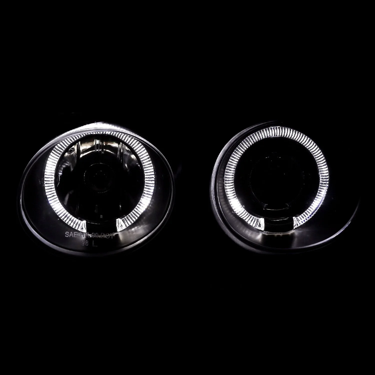 1998-2001 Acura Integra 3/4DR Dual Halo Projector Headlights Matt Black/Clear - Image 2