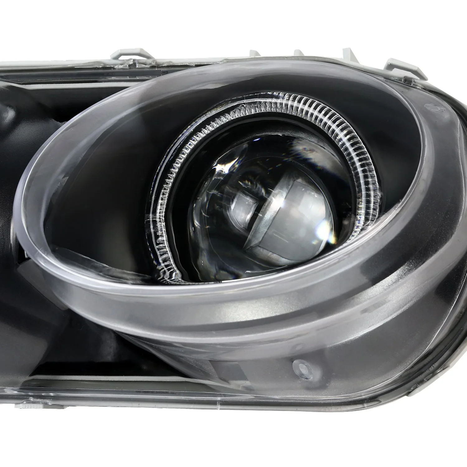 1998-2001 Acura Integra 3/4DR Dual Halo Projector Headlights Matt Black/Clear - Image 7