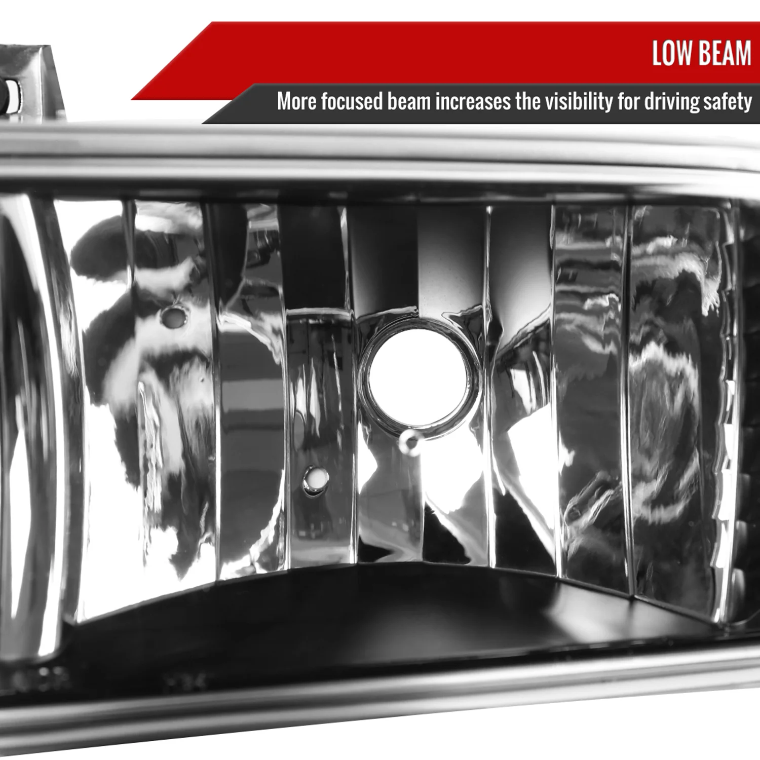 1998-2004 Chevy S10/Blazer Factory Style Headlights Matte Black/Clear Lens - Image 3