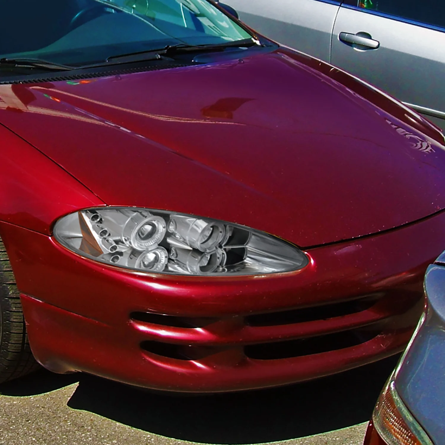 1998-2004 Dodge Intrepid Dual Halo Projector HeadLights Chrome/Clear Lens - Image 10