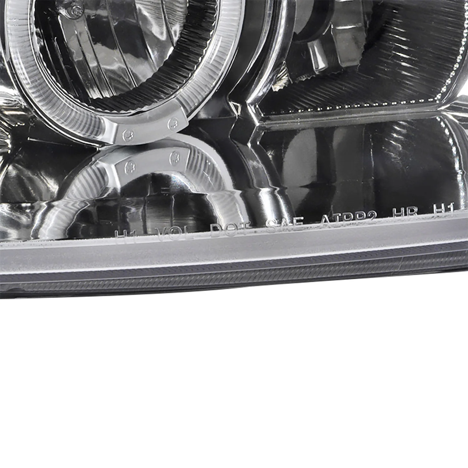 1998-2004 Dodge Intrepid Dual Halo Projector HeadLights Chrome/Clear Lens - Image 6