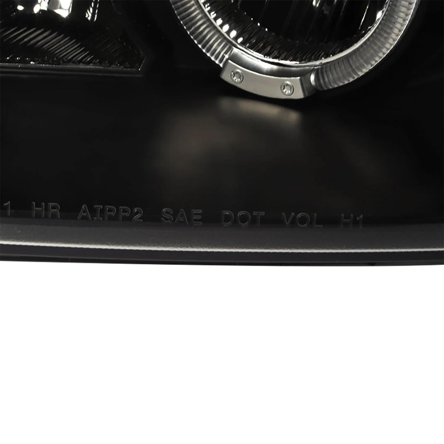 1998-2004 Dodge Intrepid Dual Halo Projector HeadLights Matte Black/Clear Lens - Image 6
