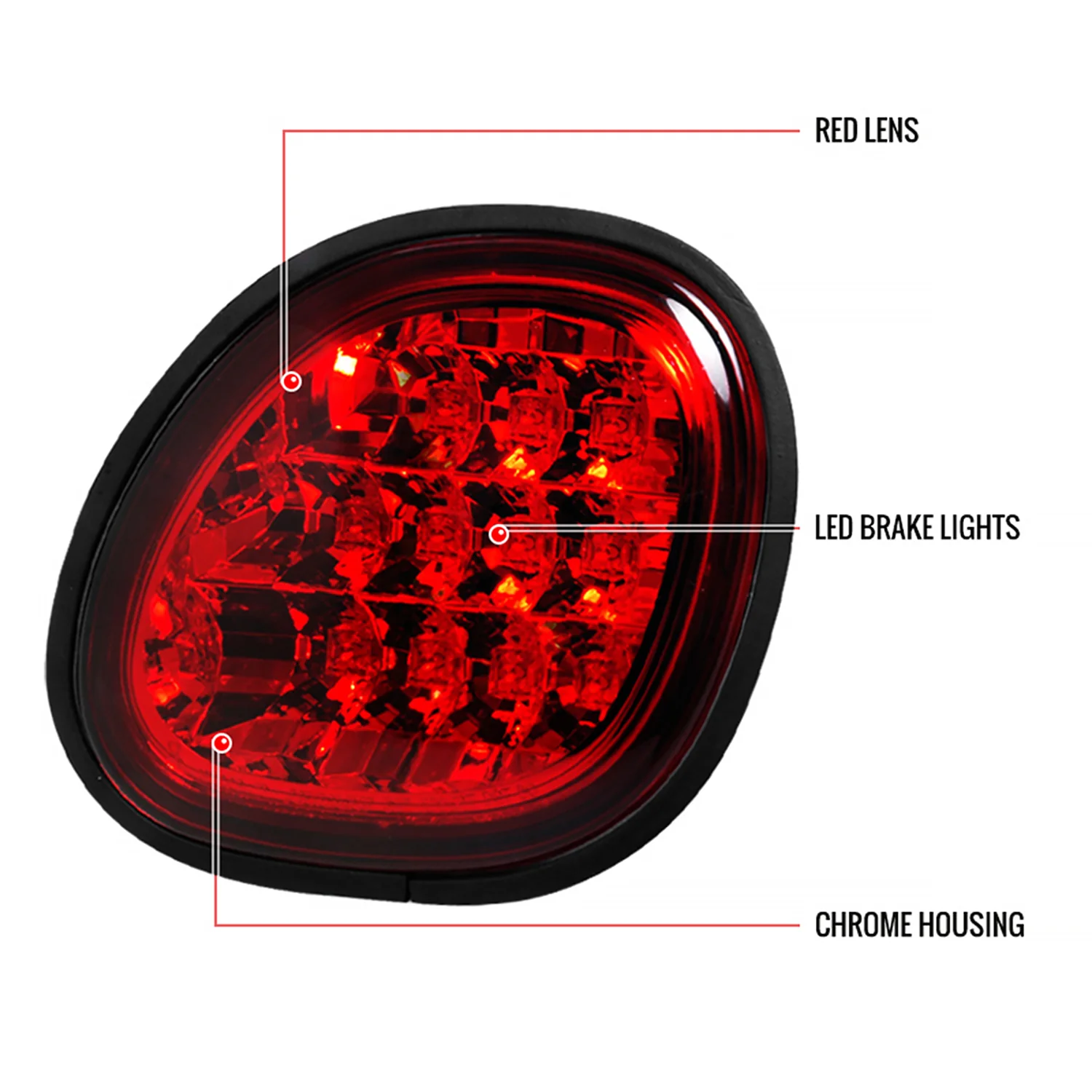 1998-2005 Lexus GS300/GS400/GS430 LED Trunk Lights Chrome Housing/Red Lens - Image 7