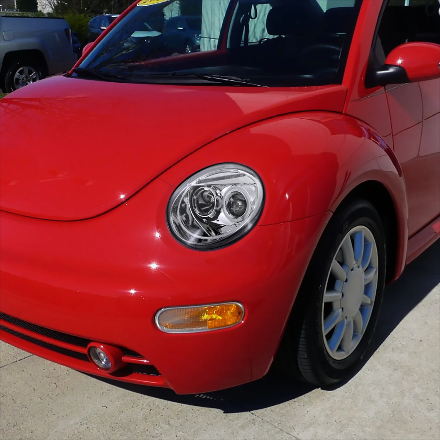 1998-2005 VW Beetle Halo Projector Headlights Chrome/Clear Lens - Image 10