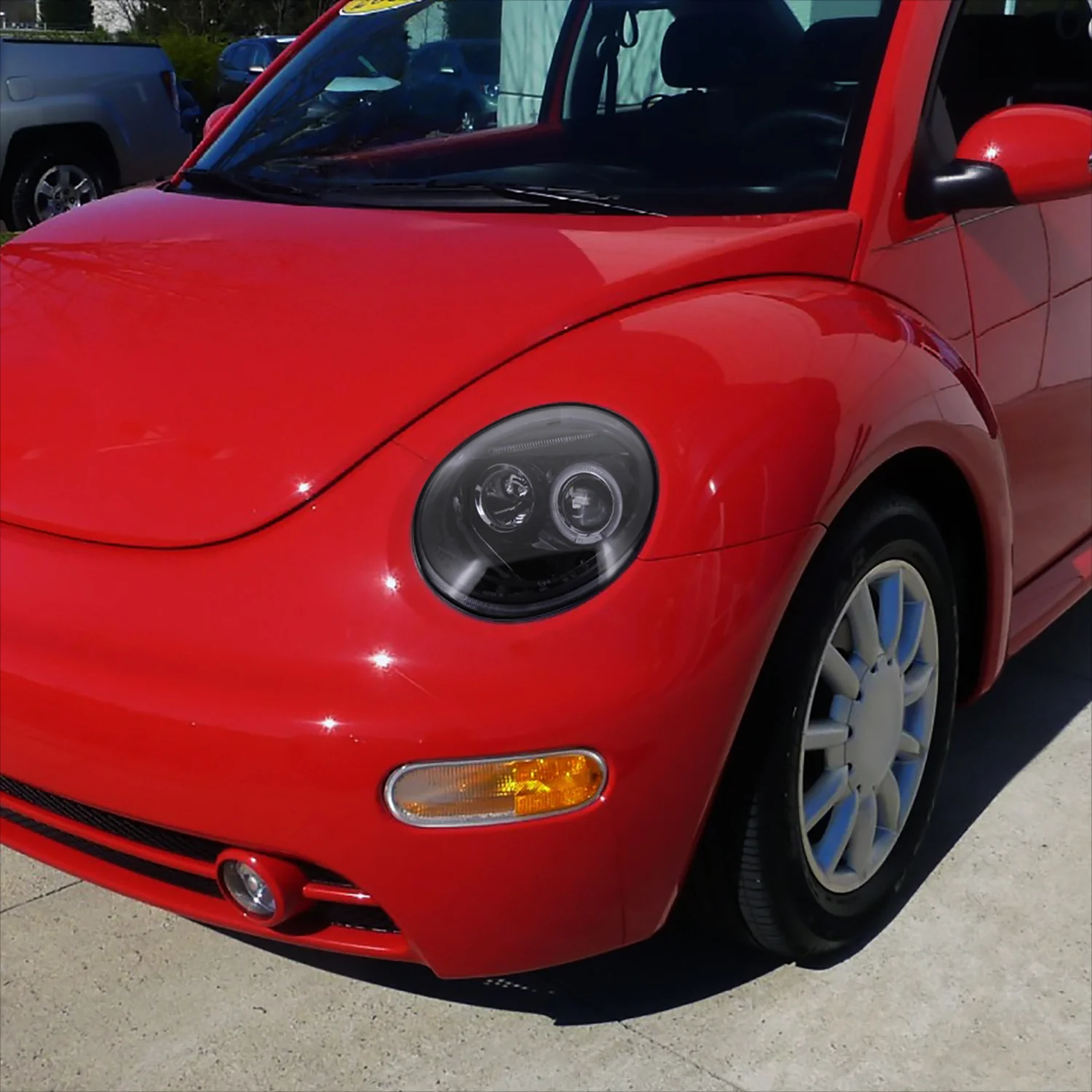 1998-2005 VW Beetle Halo Projector Headlights Glossy Black/Smoke Lens - Image 10