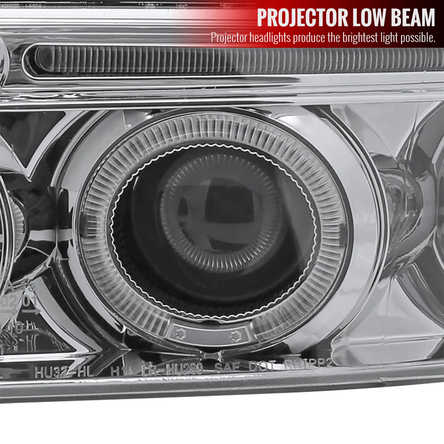 1999-2001 Audi A4/S4 Dual Halo Projector Headlights Chrome/Clear Lens - Image 3