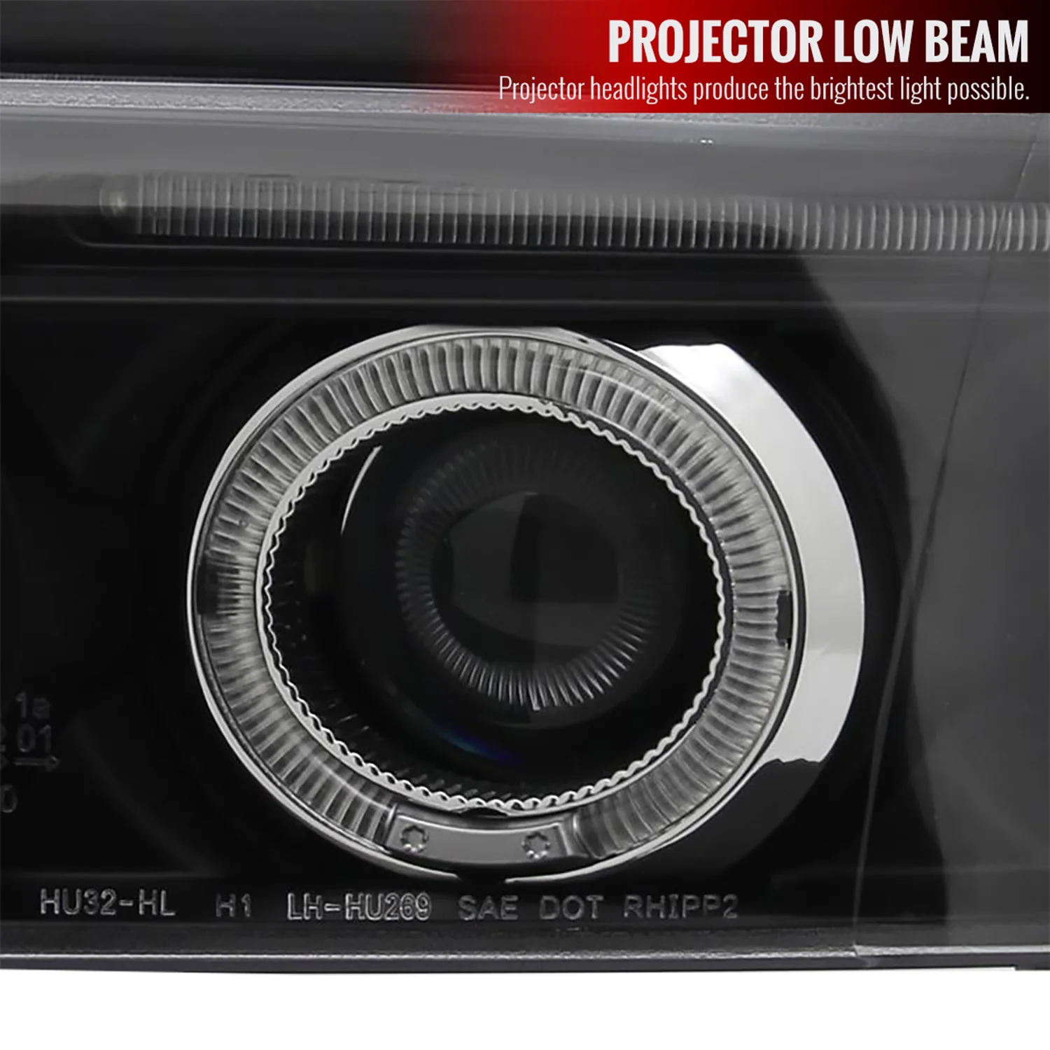 1999-2001 Audi A4/S4 Dual Halo Projector Headlights Matte Black/Clear Lens - Image 3